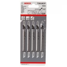 Лобзиковые пилки BOSCH 5 шт T 301 BCP Precision for Wood, HCS