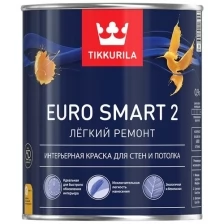 Краска интерьерная Tikkurila Euro 2 9 л, база А белый