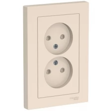 Розетка SCHNEIDER ELECTRIC ATLASDESIGN 16А, в сборе, бежевый ATN000220