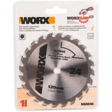 Пильный диск твердосплавный WORX WA5046, 24T TCT 120х1.2х9.5 мм