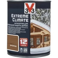 Антисептик для дерева V33 EXTREME CLIMATE акрил, п/гл, платина 0,9л