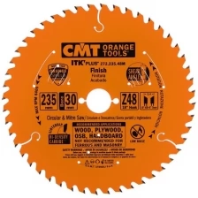 Пильный диск по дереву CMT 272.235.48M, 235X30(+25)X2,4/1,6 18° 10° ATB + 8° SHEAR Z=48