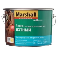 Лак для яхт MARSHALL PAINTS Marshall Protex Yat Vernik полуматовый 9 л.