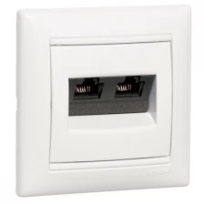 Механизм розетки информ. 2-м СП Valena RJ45 CAT.5E UTP на винтах сл. кость Leg 774139 (Цена за: 1 шт.)