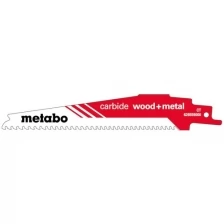 Сабельная пилка METABO S956XHM CARBIDE метал+дер. HM 150/6-8 TPI (626559000)