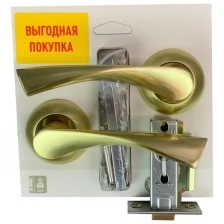 Комплект ручек EDS-SET-PS A-01-10 (Золото матовое) EDSON ручка; защелка 6-45