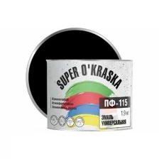 Эмаль super maler ПФ-115 Черный 1,9кг Лк-00005663