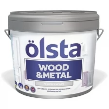 Краска Olsta Wood and Metal Полуматовая Прозрачная база C 0,9 л