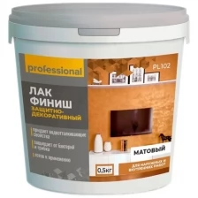 Лак матовый защитно-декоративный для нар. и вн. работ PL102 ( 2,3кг) ТМ "Professional"