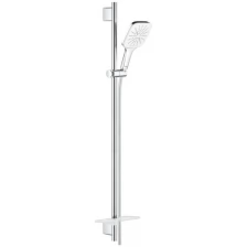 GROHE Душевой гарнитур GROHE Rainshower SmartActive 130 Cube, 3 вида струй, белая луна (26587LS0)